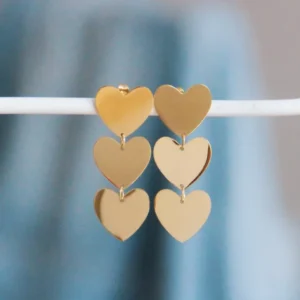 Statement Oorbel 3 Harten – Goud – So7743 - IEF0011